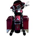 Picture of CYCLE SMITHS, BILLET SADDLEBAG EXTENSIONS, CHROME W/ cut-outs, for dual exhausts, Part# 3501-0696