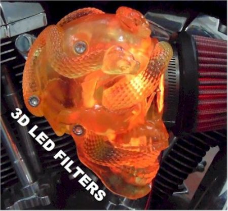 Picture for category 3D LED Air Filter Kits - Harley Twin Cam - EVO - Sportster and Indian Chief